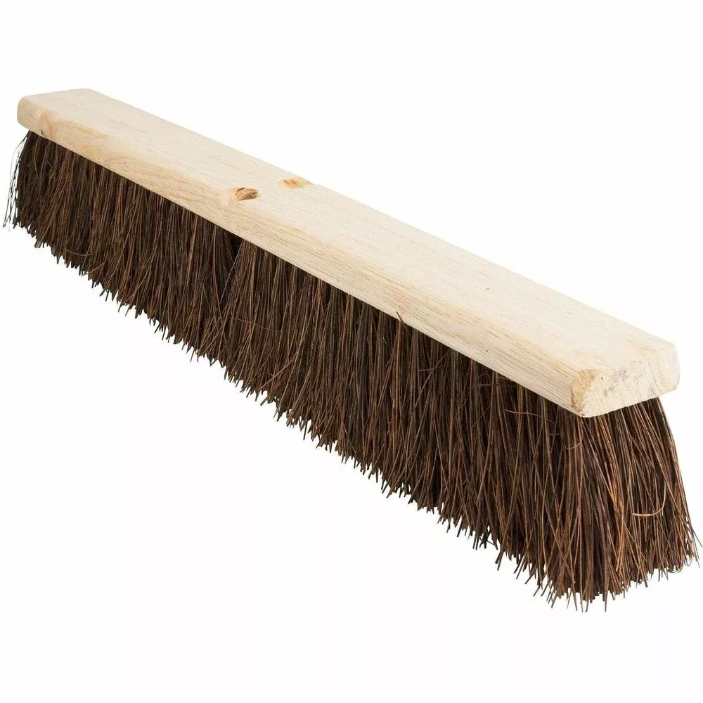 Genuine Joe Push Broom, Palmyra, Indoor/Outdoor, 24", Brown