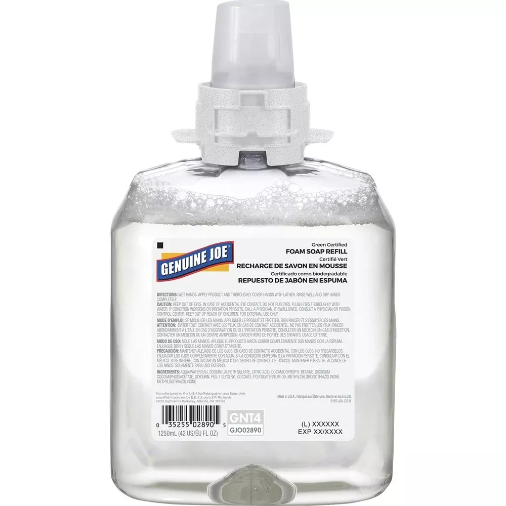 Genuine Joe Soap Dispenser Refill, 1250 ml, Green Seal, Unscented