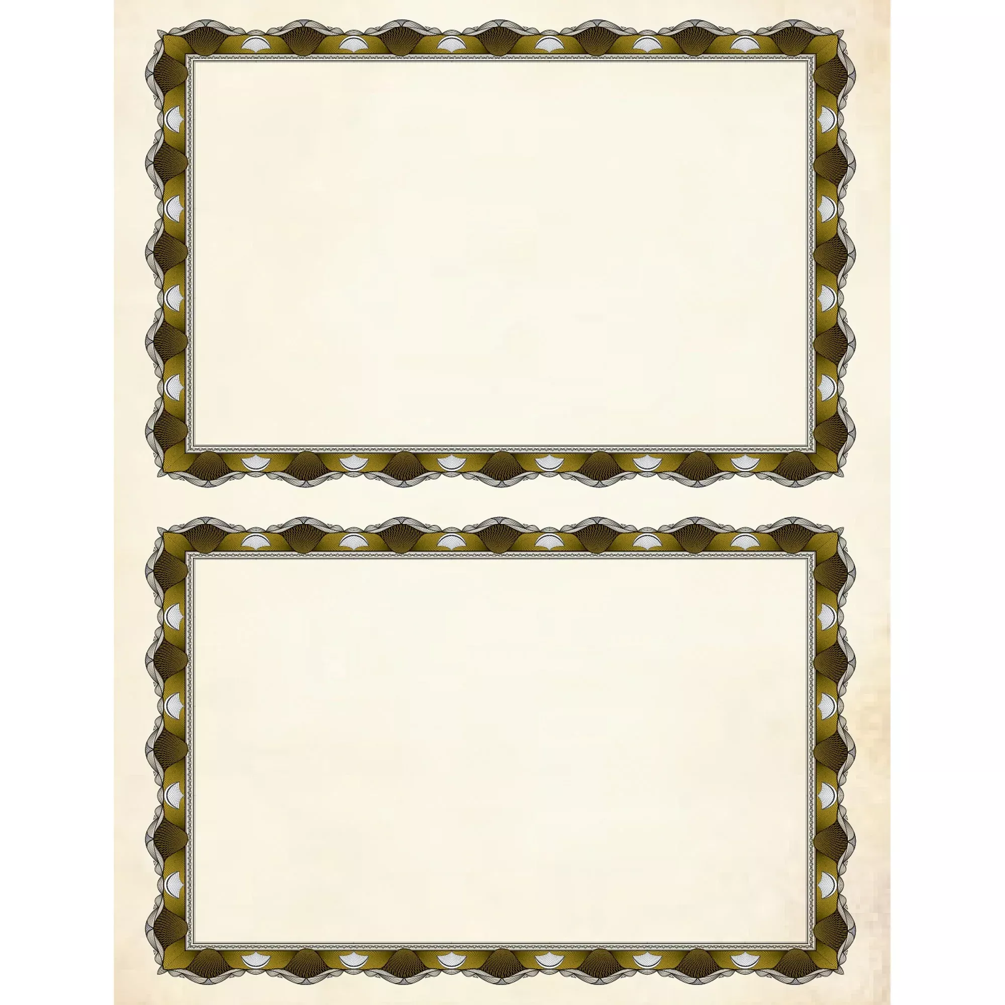 Geographics Certificate,CrownGold,2PerPage,11"x8.5",30/PK,AST