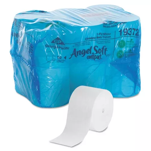 Georgia Pacific Professional 19372 Coreless Bath Tissue, Septic Safe, 2-Ply, White, 1,125 Sheets/Roll, 18 Rolls/Carton