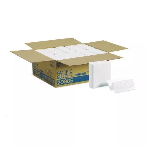 Georgia Pacific Professional 20885 Pacific Blue Ultra Z-Fold Folded Paper Towels, 1-Ply, 8 x 11, White, 260/Pack, 10 Packs/Carton