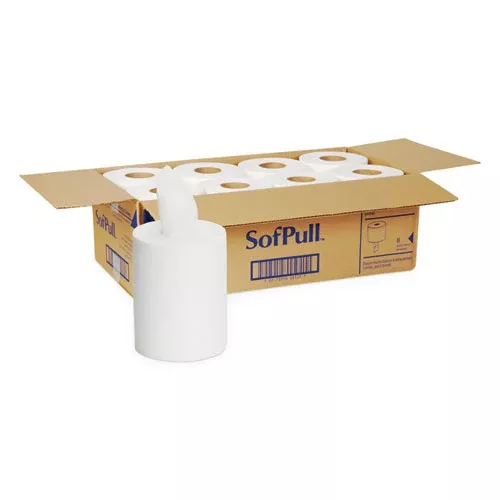 Georgia Pacific Professional 28125 SofPull Premium Junior Capacity Towel, 1-Ply, 7.8 x 14.8, White, 225/Roll, 8 Rolls/Carton