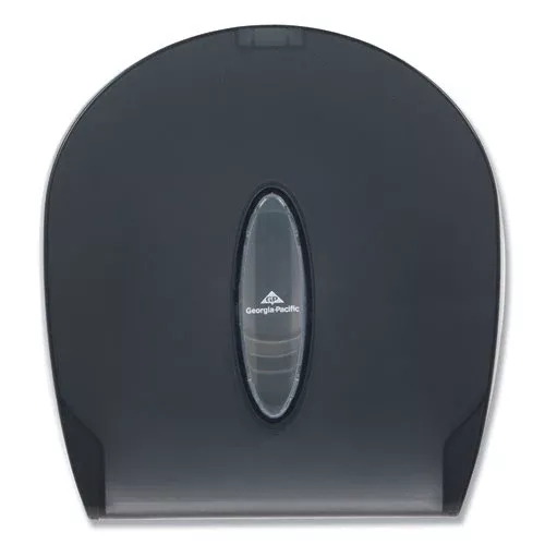 Georgia Pacific Professional 59009 Jumbo Jr. Bathroom Tissue Dispenser, Single Roll, 10.6 x 5.4 x 11.3, Translucent Smoke