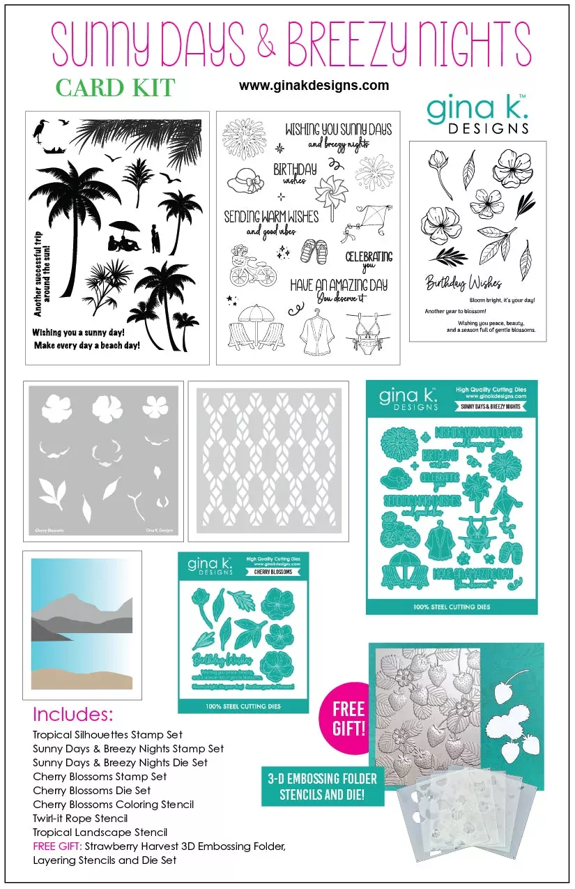 Gina K Design KIT- Sunny Days & Breezy Nights postage as per actuals