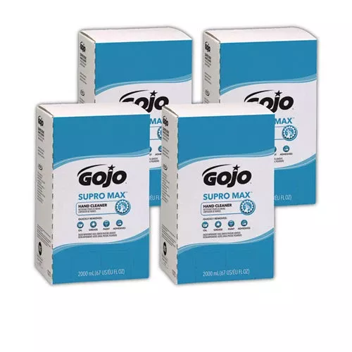 GOJO 7272-04 SUPRO MAX Hand Cleaner Refill, Unscented, 2,000 mL, 4/Carton