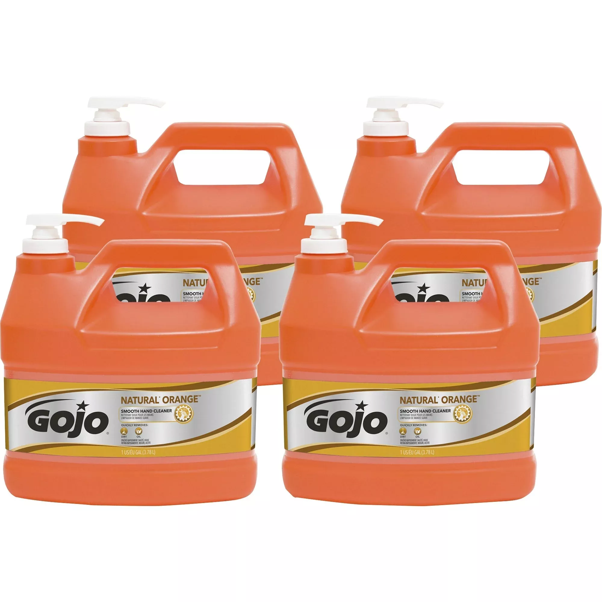 GOJO Hand Cleaner, Natural Citrus, 1 Gallon, 4/CT, Orange
