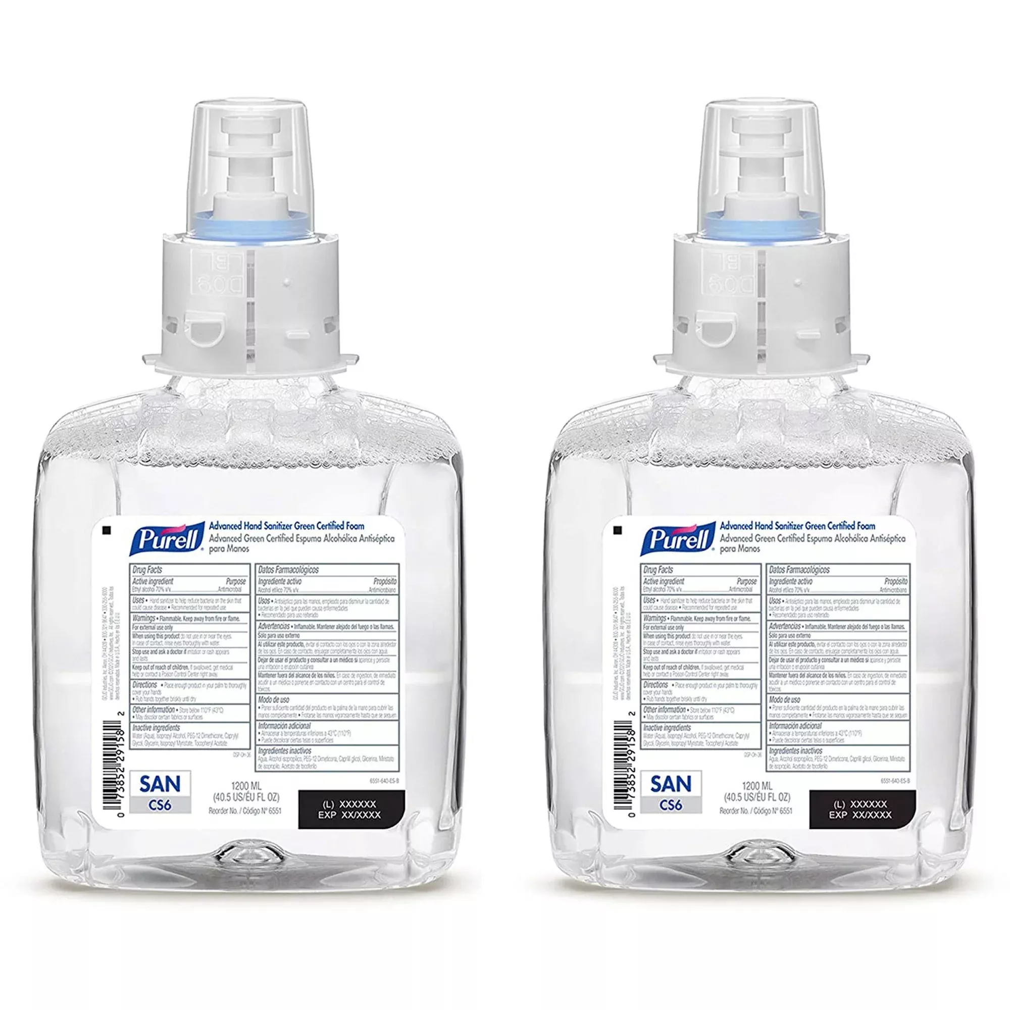 GOJO Hand Sanitizer,Foam,f/CS6 Touch-free Dispenser,2/CT,CL