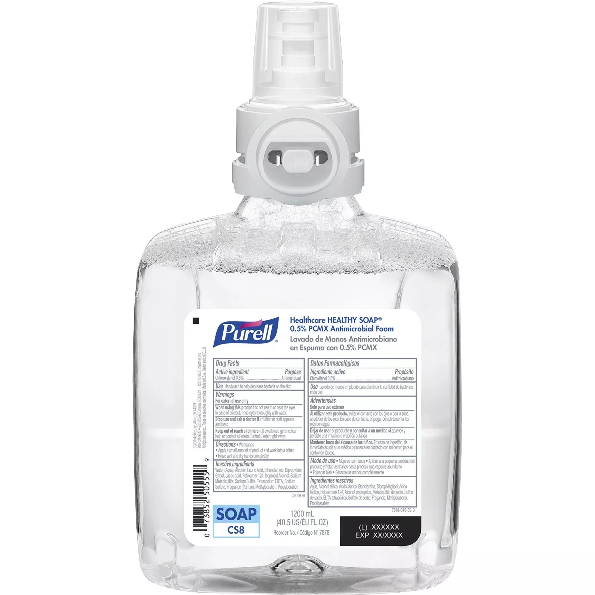 GOJO Soap,Antimicrobial,Foam,f/CS8 Touch-Free,1200ml,2/CT,CL