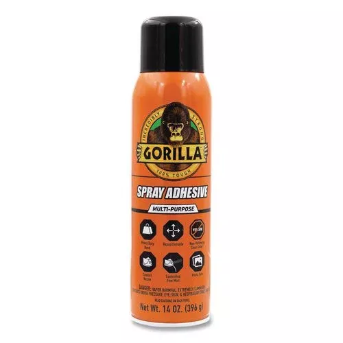 Gorilla 6301502 Spray Adhesive, 14 oz, Dries Clear