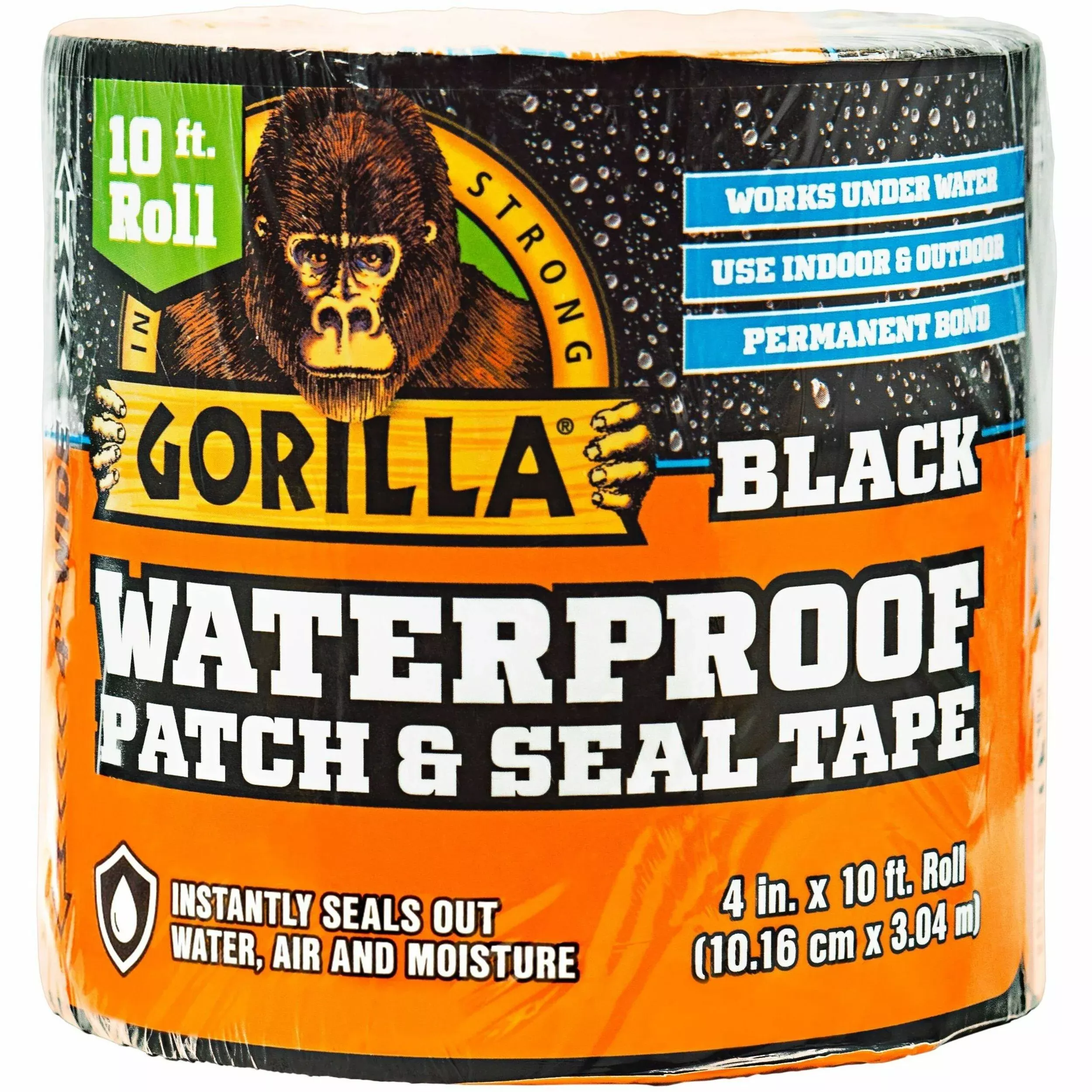 The Gorilla Glue Company Patch and Seal Tape, 4-1/4"Wx4-1/4"Lx4"H, Black