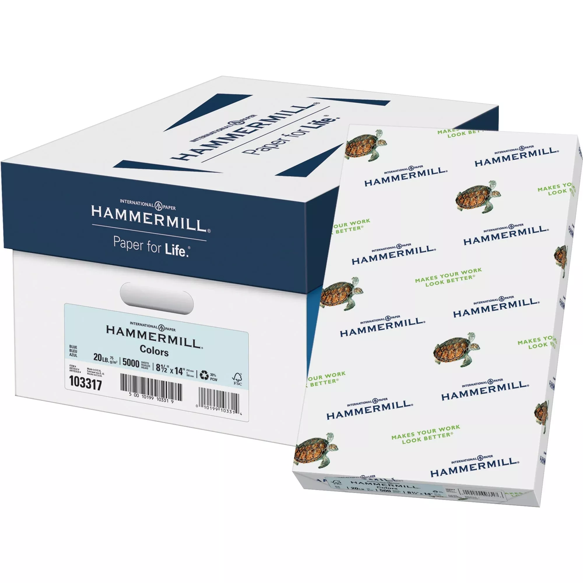 Hammermill Copy Paper,Multipurpose,20 lb, 8-1/2"x14",500/RM,10RM/CT,BE