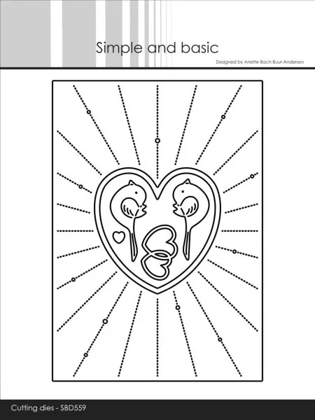 Heart Rays A6 - Dies - Simple and Basic