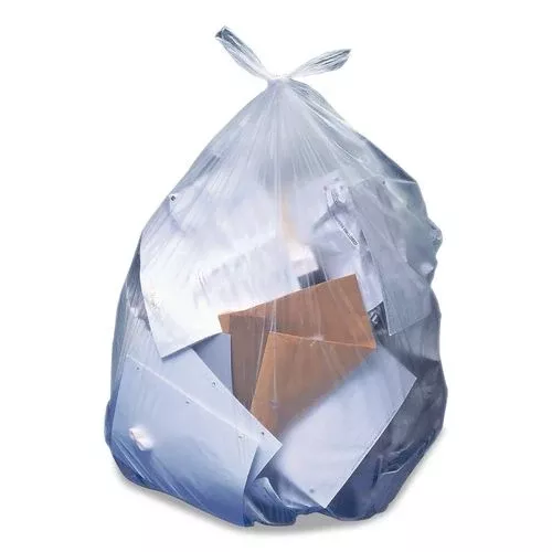 Heritage H6639QC Linear Low-Density Can Liners, 33 gal, 2 mil, 33" x 39", Clear, Flat Pack, 100/Carton