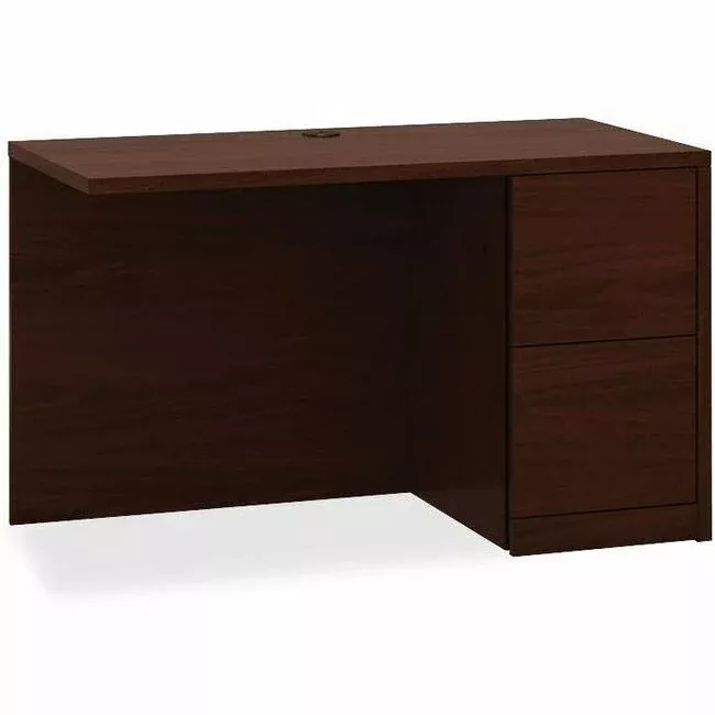 HON 10500 Series L Workstation Return, Full-Height Right Ped, 48w x 24d x 29.5h, Mahogany