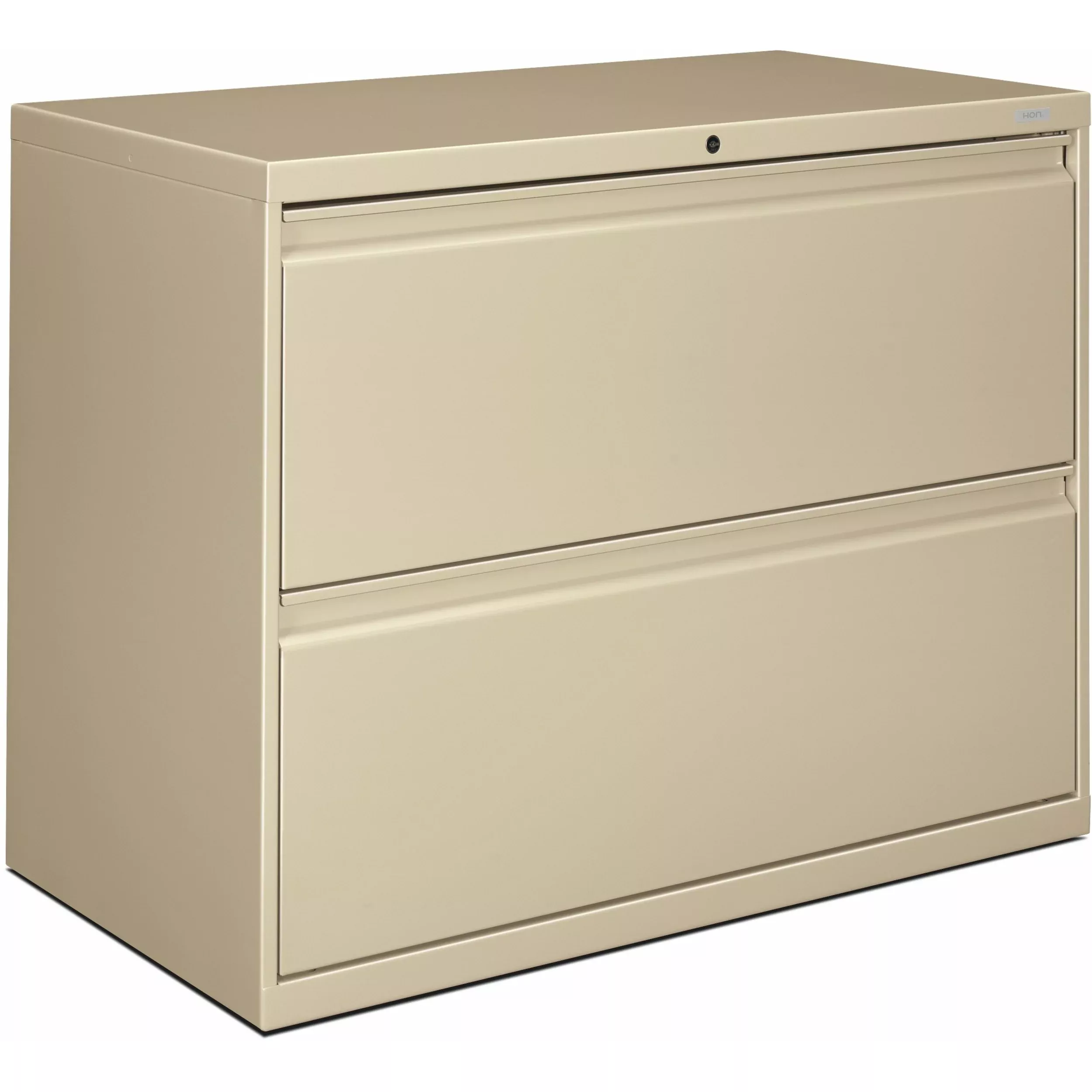 HON 2-Drawer Lateral File W/Lock, 36"x19-1/4"x28-3/8", Putty