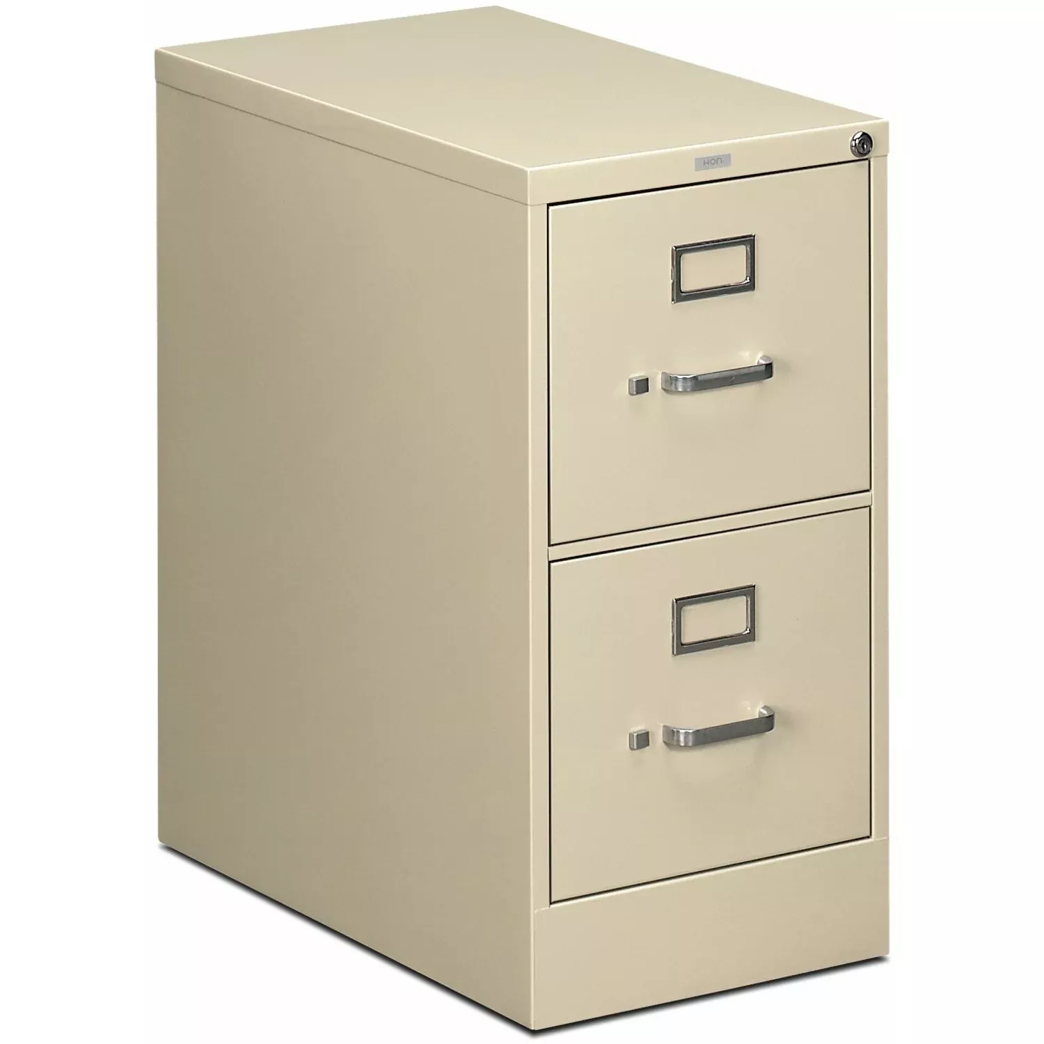 HON 510 Series Vertical File, 2 Letter-Size File Drawers, Putty, 15" X 25" X 29"