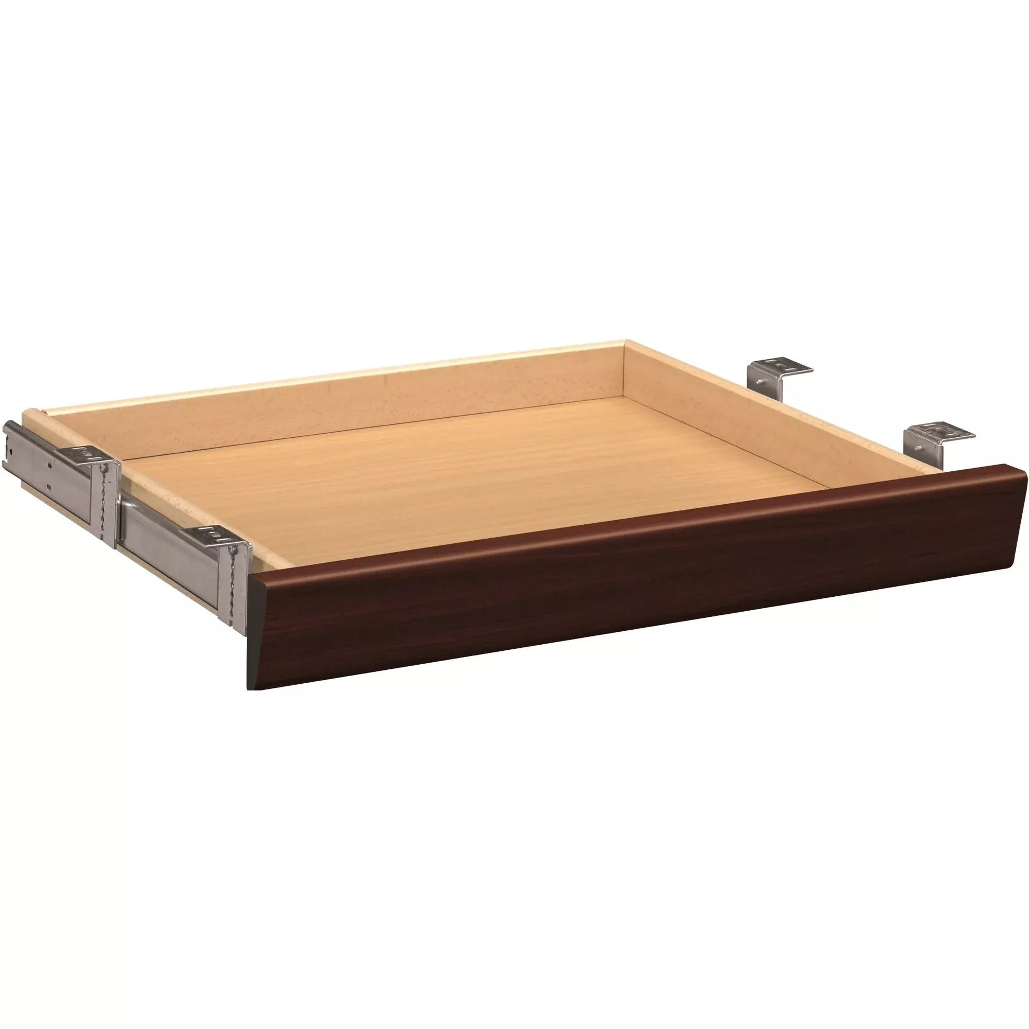 HON Laminate Angled Center Drawer, 22w X 15.38d X 2.5h, Mahogany