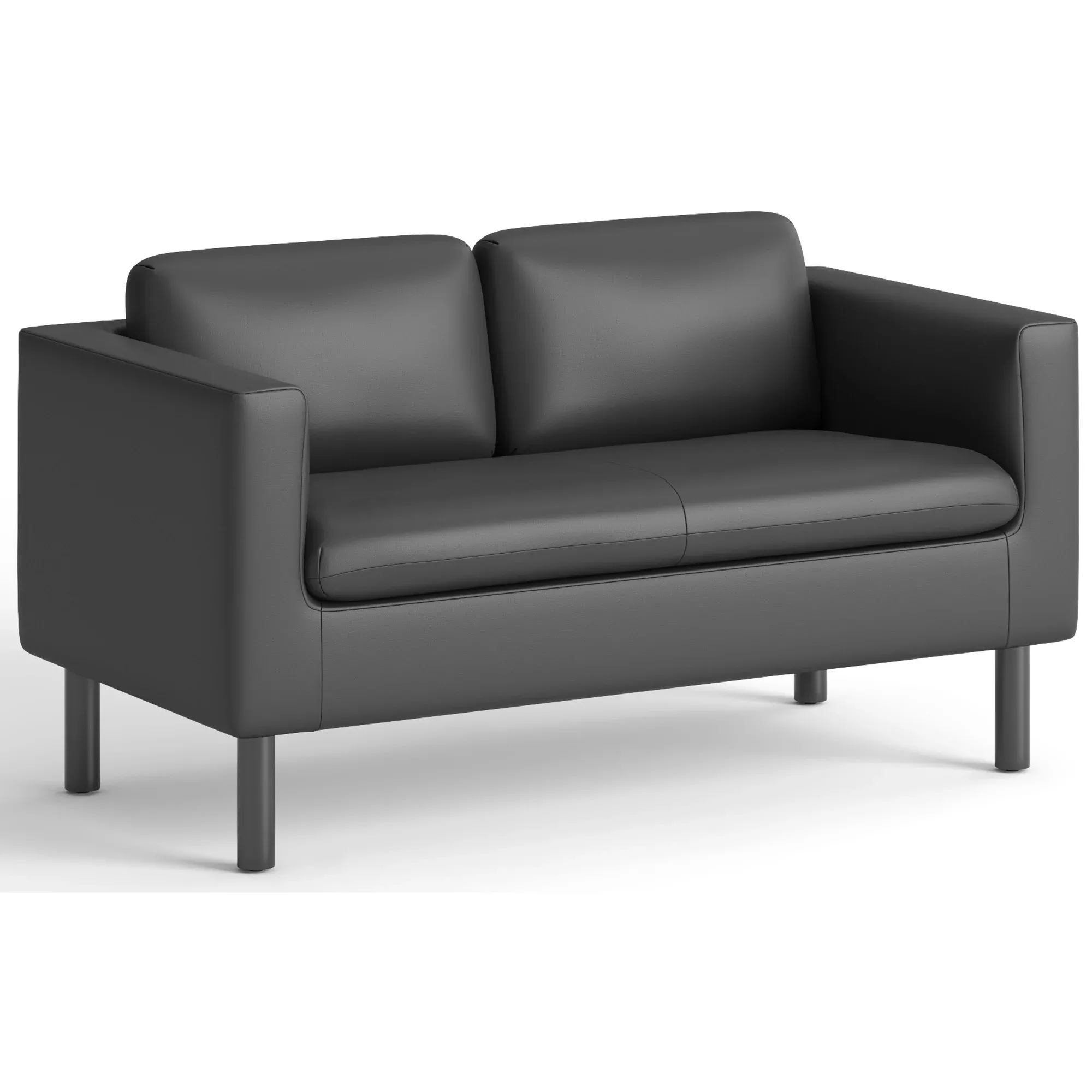 HON Parkwyn Series Loveseat, 53.5" x 26.75" x 29", Black