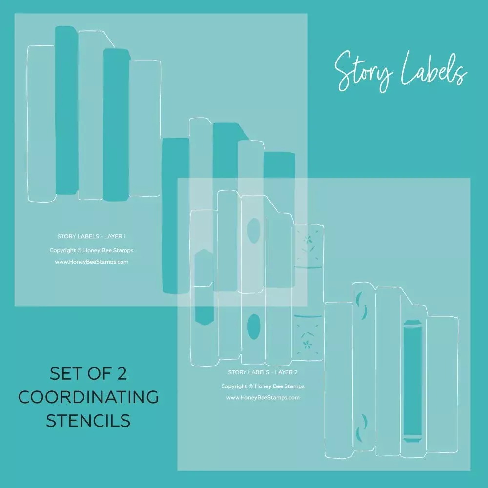 Honey Bee Story Labels Stencils