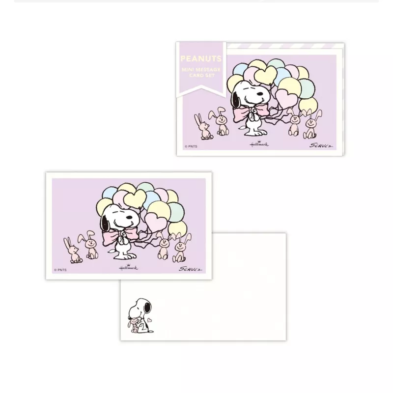 [JAPAN] Peanuts Snoopy Be Yourself Mini Message Card Set [Purple]