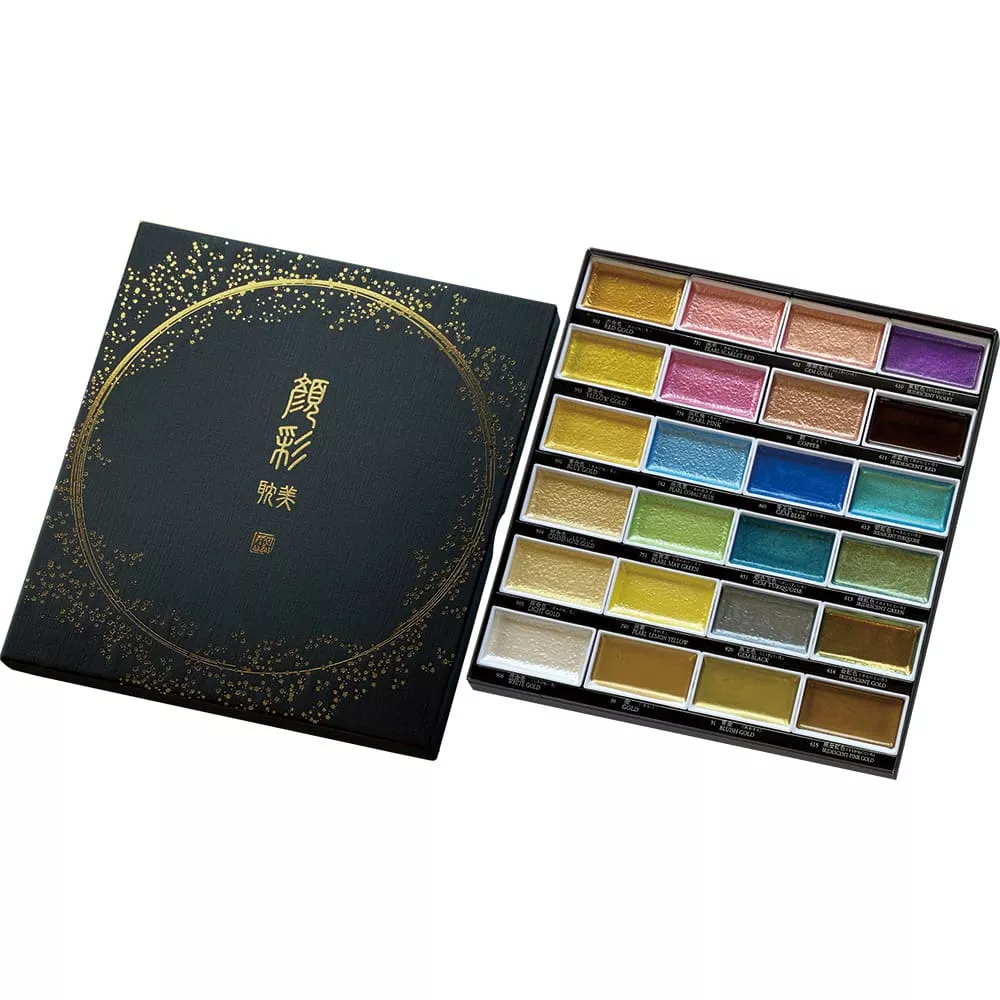 Kuretake Gansai Tambi 24 Mettalic colors Sets 2