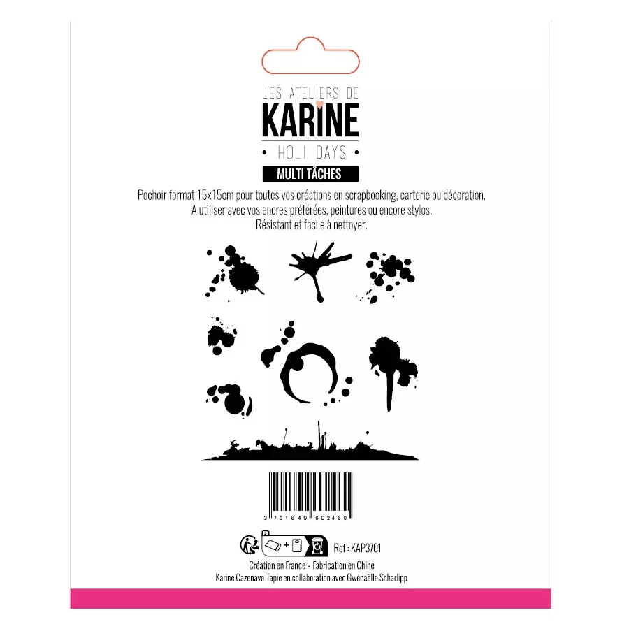 Les Ateliers de Karine Holi Days Pochoir Multi Tâches