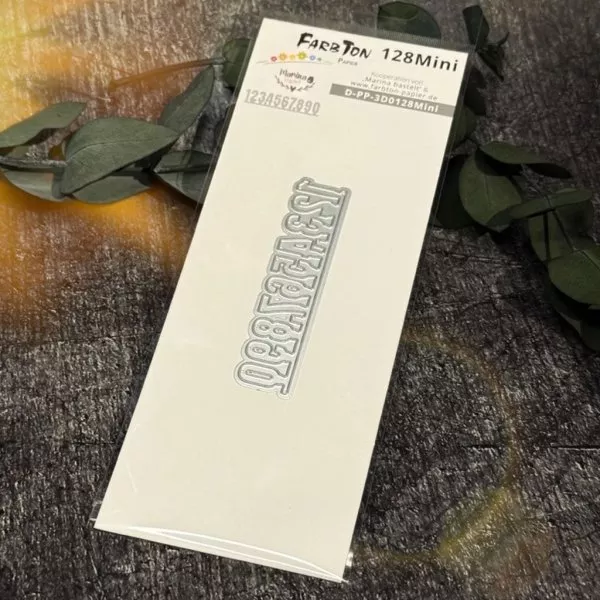 Mini-Zahlen auf Papierleiste - Die Set - FarbTon Papier