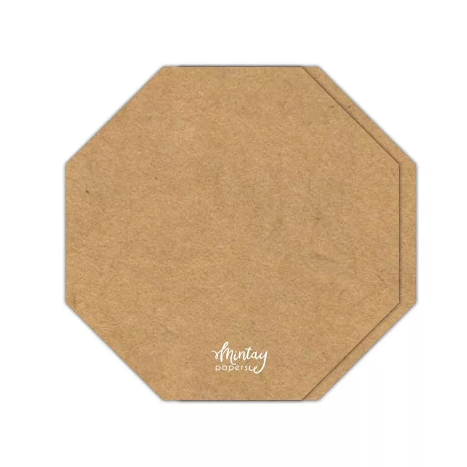 Mintay Basic Octagon Card Base Kraft (5pcs) (MT-BASIC-C68)
