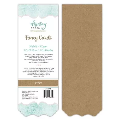 Mintay - Fancy Cards - Kraft - FANK01 - Postage at per Actual