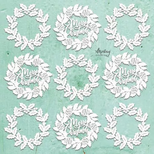 Mintay - Mintay Chippies - Decor - Xmas Wreaths (MT-CHIP2-D58) - Postage as per Actual