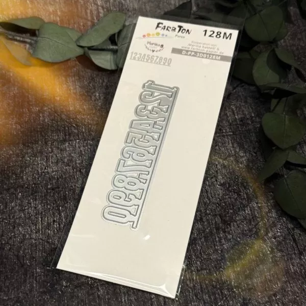 Mittelgroße-Zahlen auf Papierleiste - Die Set - FarbTon Papier