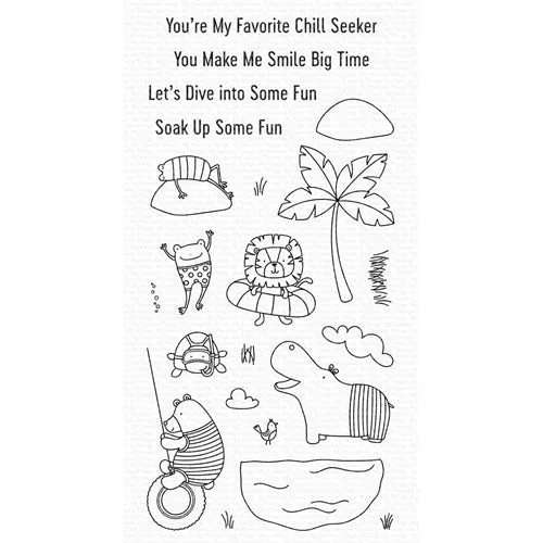 My Favorite Things SWIMMING HOLE FRIENDS Clear Stamps cs574*
