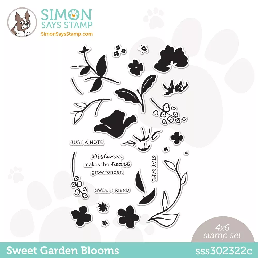 Simon Says Clear Stamps SWEET GARDEN BLOOMS sss302322c *