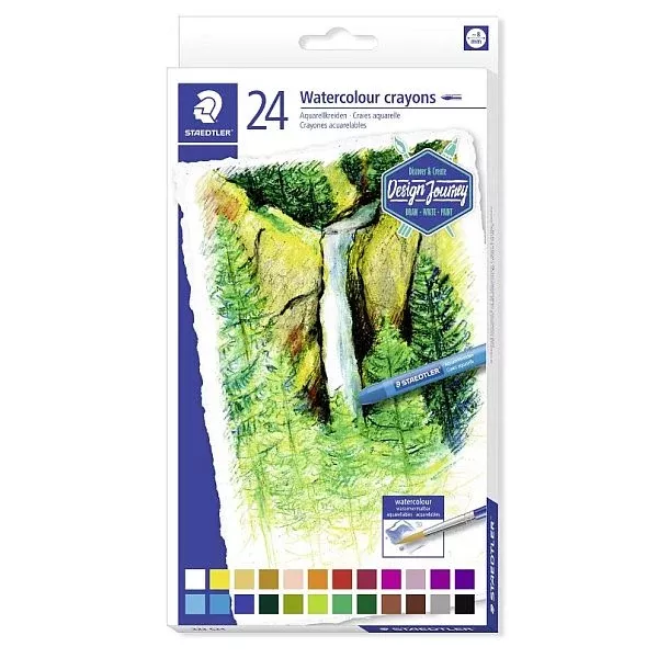 staedtler design journey watercolour crayon watercolour crayons set 24
