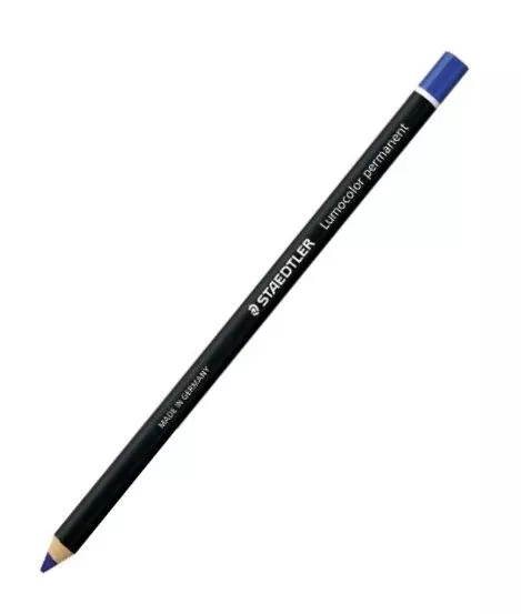 staedtler lumocolor permanent glasochrom pencil blue