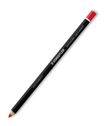 staedtler lumocolor permanent glasochrom pencil red