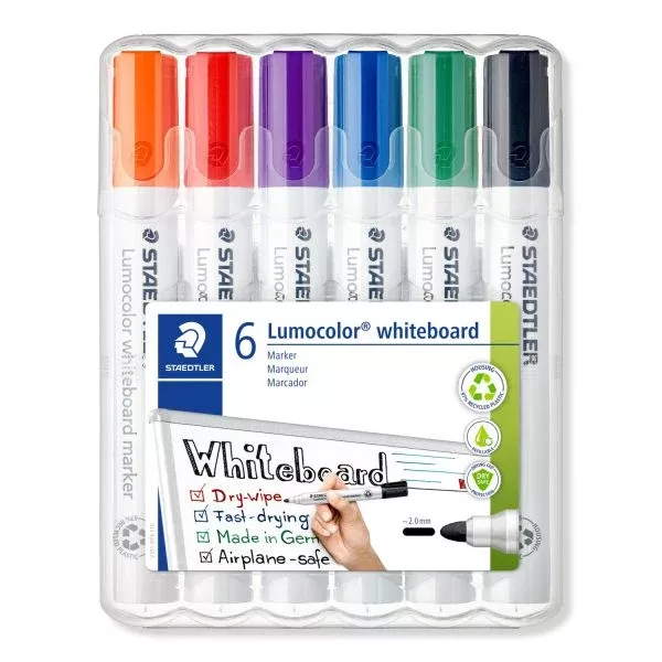 staedtler lumocolor whiteboard marker bullet set 6
