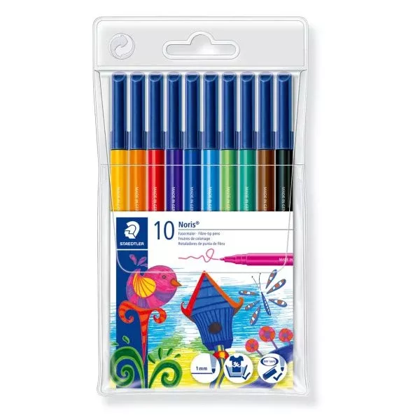 staedtler noris fibre tip pen set 10