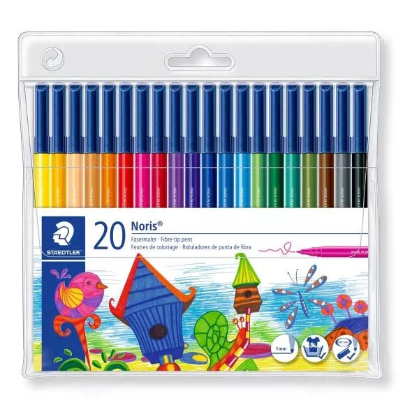 staedtler noris fibre tip pen set 20