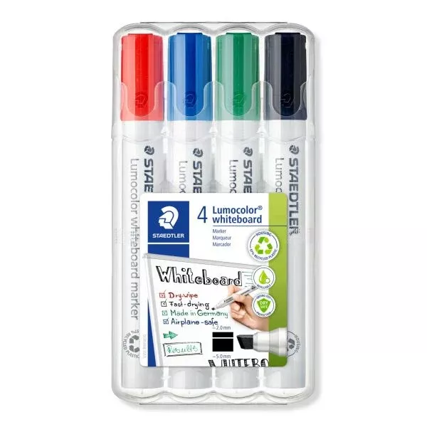 staedtler whiteboard marker chisel set 4