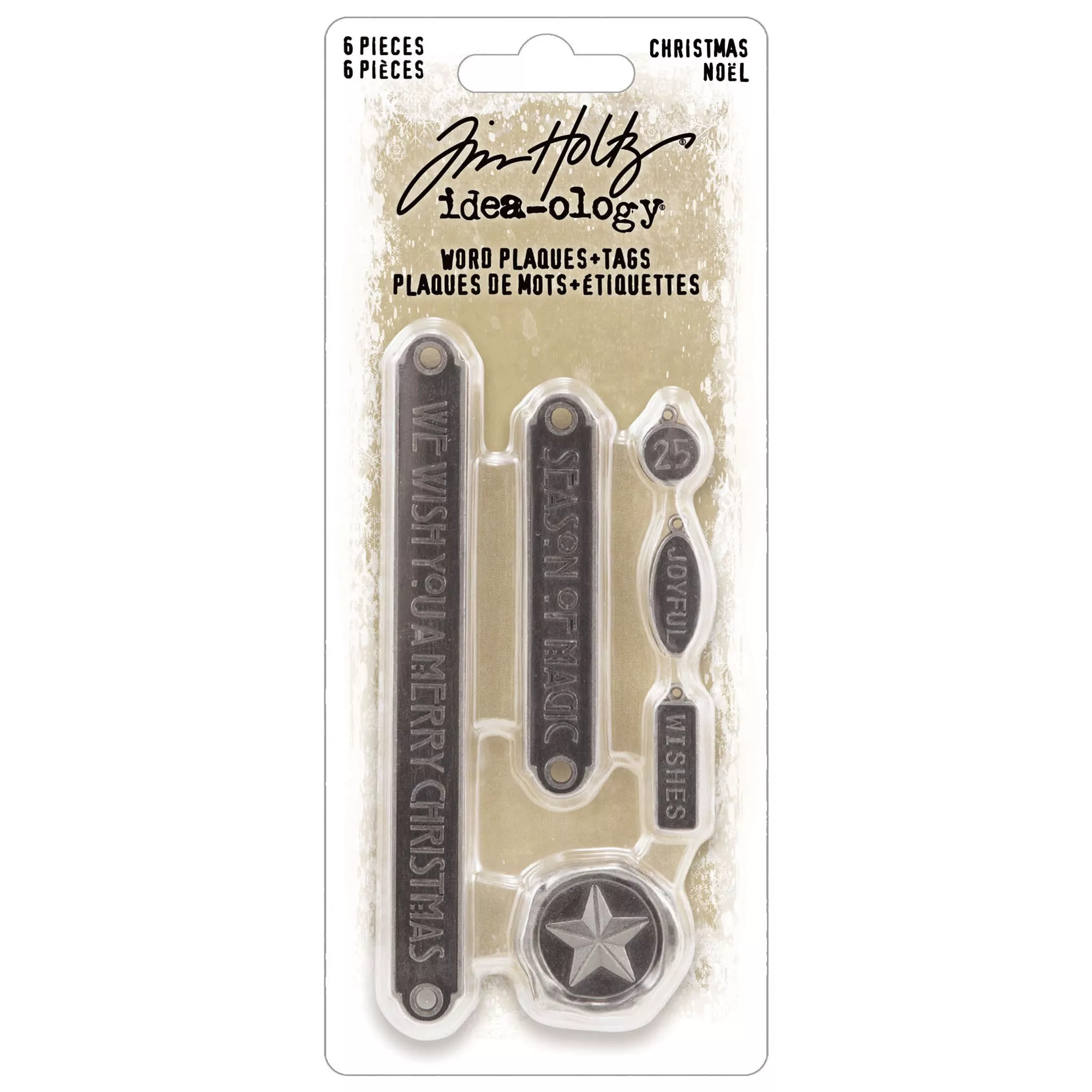 Tim Holtz Idea-Ology Word Plaques + Tags-Holiday 2023
