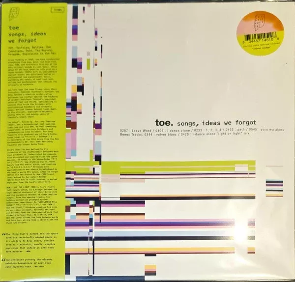 toe- Songs, Ideas We Forgot (12", EP, RE, Era)