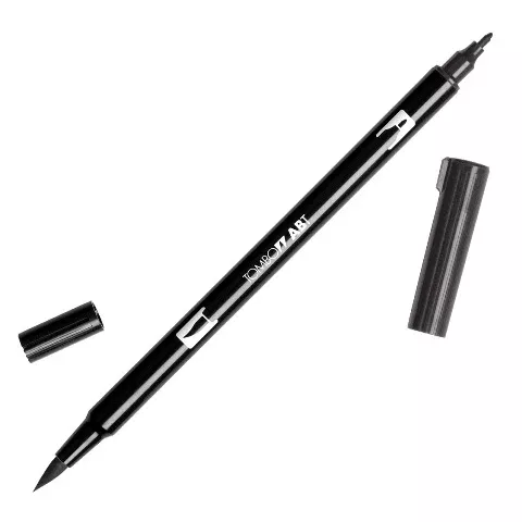 tombow abt brush marker black n15