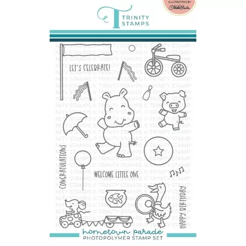 Trinity Stamps HOMETOWN PARADE Clear Stamp Set tps117*