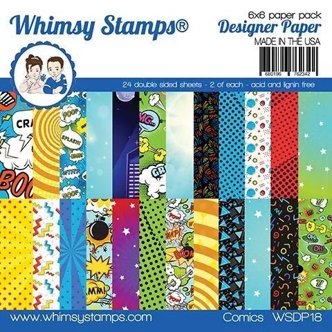 Whimsy Stamps Comic 6 x 6 Paper Pads wsdp18