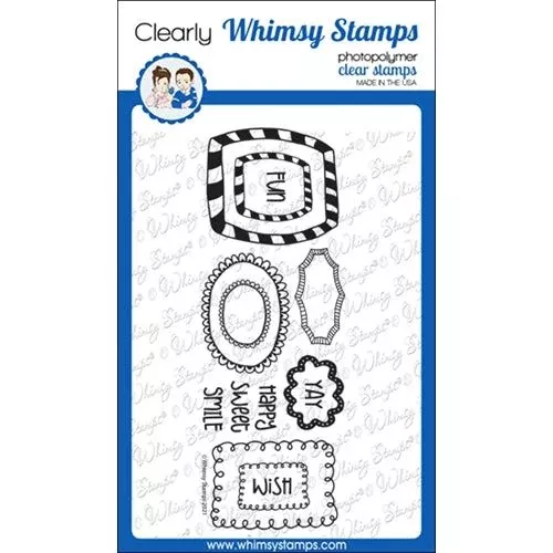 Whimsy Stamps Doodle Frames Clear Stamps cwsd371*