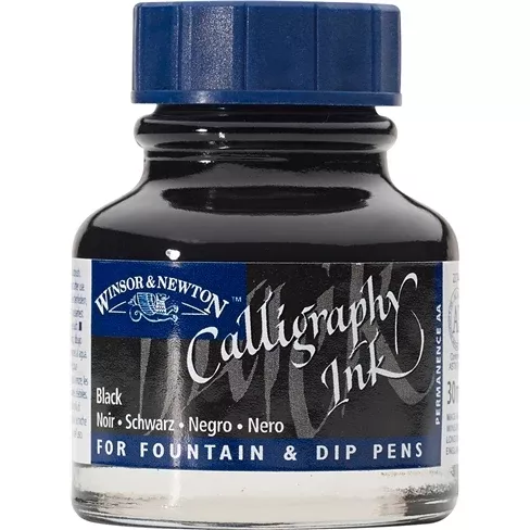 winsor & newton calligraphy ink black noir