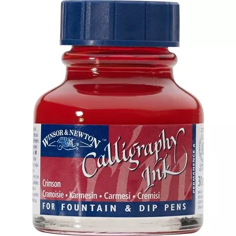 winsor & newton calligraphy ink crimson