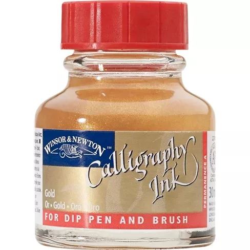 winsor & newton calligraphy ink gold (metallic)