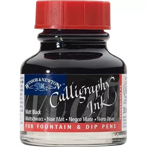 winsor & newton calligraphy ink matt black